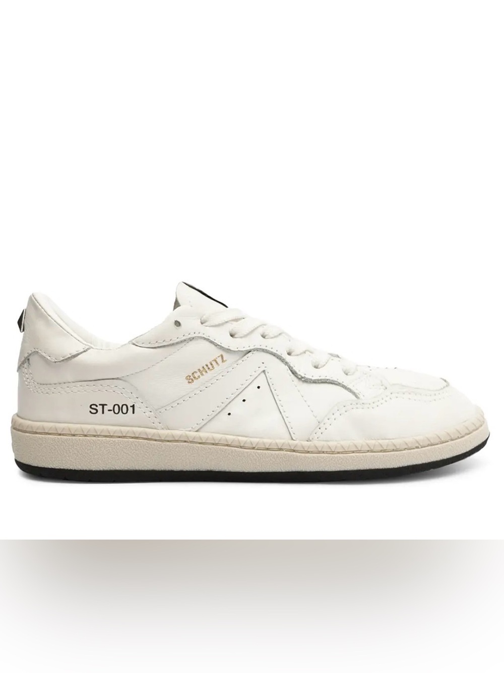 SCHUTZ ST-001 Women’s White Low-Top Leather Sneaker - Picture 2 of 12
